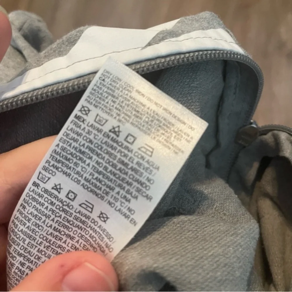 Nike Baby Hooded Coverall Sweatshirt Heathered Gray Baby Size 9 Months